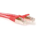 ACT Red 20 m LSZH SFTP CAT6A jungiamasis kabelis su apsauga nuo užkliuvimo ir RJ45 jungtimis