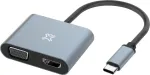 XtremeMac Type-C į HDMI ir VGA adapteris - adapteris - skaitmeninis/duomenų (XWH-ACVH-13)