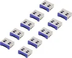 Renkforce USB prievado užraktas RF-4695230 10 vnt. rinkinys sidabrinis-mėlynas RF-4695230 (RF-4695230)