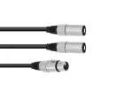 Audio kabelis XLR (3 kontaktų) 2 x XLR (3 kontaktų) Juodas Omnitronic 30225204