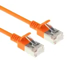 ACT Orange 7 m LSZH U/FTP CAT6A plonas duomenų centro pataisinis kabelis su apsaugotais RJ45 jungtimis