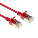 ACT Red 1,5 m LSZH U/FTP CAT6A plonas lizdinis kabelis su apsauga nuo užkabinimo ir RJ45 jungtimis