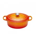 Le Creuset Signature tro&scaron;kinimo puodas ovalus 27 cm vulkaninė spalva