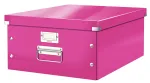Leitz Click & Store WOW didelė laikymo dėžė, rožinė, kartonas, nikelis, 369 mm, 482 mm, 200 mm