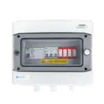 EMITER Switchgear Attached AC Hermetic IP65 su Dehn 2 tipo vir&scaron;įtampio ribotuvu, 40A 3 fazės, RCD A tipo 63A/300mA