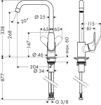 HANSGROHE Focus virtuvinis mai&scaron;ytuvas 31820000 chromuotas