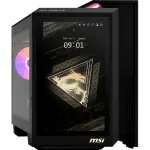 MSI MEG Vision X AI 2NVV9-285AT stalinis kompiuteris (juodas/permatomas, Windows 11 Home)