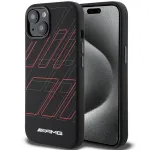AMG AMHMP15M23SSPK Hardcase Silicone Large Rhombuses Pattern MagSafe for iPhone 15 Plus / 14 Plus 6.7 Black