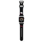 Hello Kitty HKAWMSCHBLK Silikoninis dirželis, skirtas Apple Watch 38/40/41mm, juodas