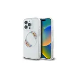 Guess GUHMP16LHFWFCT Hardcase iPhone 16 Pro 6,3 inch permatomas IML Flowers Wreath MagSafe