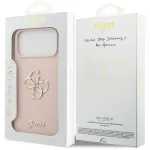 Guess Silicone Big 4G Script Dėklas, Skirtas Apple iPhone 17 Pro Max - Rožinis