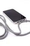 Evelatus Apple iPhone 7/8/SE2020/SE2022 dėklas su virvute Black Stripes permatomas