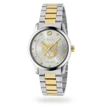 Gucci G-Timeless vyrų laikrodis YA1264074 38mm nerūdijantis plienas sidabrinis ciferblatas