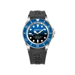 BOBROFF MAN BF0003baBFSTN Analoginis kvarcinis laikrodis 42mm nerūdijančio plieno korpusas juodas ciferblatas odinis dirželis