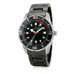 FOLLI FOLLIE Unisex Laikrodis WF18T031BDK 36,5mm Nerūdijančio Plieno Kvarcinis Analoginis Juodas Ciferblatas Odinis Dirželis