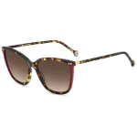CAROLINA HERRERA Moteri&scaron;ki akiniai nuo saulės HER0245SO63 &ndash; geometrinis acetatinis rėmelis, UV400 apsauga, 55 mm lę&scaron;iai