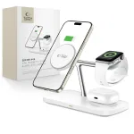 TECH-PROTECT QI15W-A45 3-in-1 Magnetic MagSafe Wireless Charger White