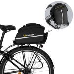 Wozinsky Large Bicycle Rack Bag 35L su lietaus užvalkalu, juoda (WBB19BK)
