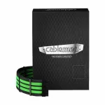CableMod C-Series PRO ModMesh 12VHPWR kabelių rinkinys, skirtas Corsair RM, RMi, RMx (Black Label) - juoda/&scaron;viesiai žalia