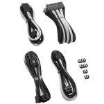 CableMod PRO ModMesh 12VHPWR kabelio pailginimo rinkinys CM-PCAB-16P3KIT-NKKW-3PK-R-SS, juodas/baltas