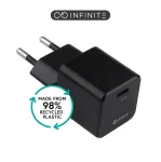 ESTUFF INFINITE (GRS) USB-C įkroviklis 30W PD 3.0 EU ki&scaron;tukas baltas