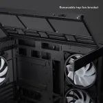 Chieftec Vista Max GX-30B-OP Mid Tower ATX korpusas su 4x ARGB ventiliatoriais ir grūdintu stiklu, juodas