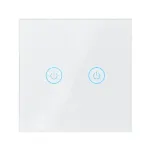 LogiLink WiFi Smart EU Light Switch, 2-Gang, Tuya Compatible, White