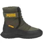 PUMA Nieve WTR AC PS vaiki&scaron;ki žieminiai sportbačiai juoda-balta