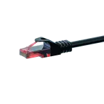 DSIT CAT6 U/UTP tinklo jungiamasis kabelis, 0,15 m, juodas, 100% varis (DC-60-001)
