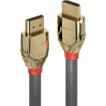 Lindy 37866 standartinis 10 m HDMI kabelis su Ethernet, Gold Line, HDMI&ndash;HDMI (ki&scaron;tukas&ndash;ki&scaron;tukas), 4K, pilkas
