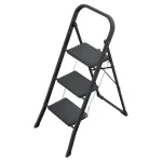 HAILO K44 StandardLine sulankstoma laiptelė su 3 pakopomis, apsaugine rankena, juoda, 150 kg