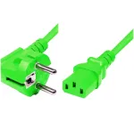 Exertis Connect maitinimo laidas, kampuotas Schuko ki&scaron;tukas į IEC C13 jungtį, žalias, 1,8 m (808016)