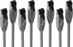 S CONN MAXIMUM CONNECTIVITY Cat. 8.1 F/FTP PIMF LSZH komutacinis kabelis, pilkas, 0,5 m, 4 vnt. SC08-41010-4