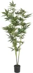 EUROPALMS dirbtinis kanapių augalas, 120 cm, žalias, juodas vazonas 82506693