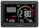 Technoline WL1028 CO2 monitorius oro kokybei su aliarmu, juodas
