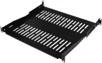 IT-BUDGET 19 inch stelažo lentyna / įrenginių padėklas, 80 kg apkrova, 350 mm gylis, reguliuojamo gylio tvirtinimas, juoda (90ITB19FBX350S)