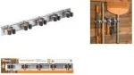 Bradas DIY-HG1212 5 vietų &scaron;luotų ir įrankių laikiklis su metaliniu bėgeliu ir ritinėlių spaustukais