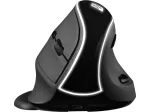 Sandberg Wireless Vertical Mouse Pro, de&scaron;inei rankai, vertikalus dizainas, optinis, RF belaidis, 1600 DPI, juoda