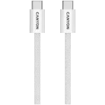 CANYON OnWire 60MG USB-C į USB-C laidas, magnetinis, pintas, 1 m, baltas