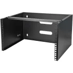 StarTech.com WALLMOUNT6 6U sieninis komutacinių panelių laikiklis, 19 colių, 35,5 cm gylio, plieninis, juodas