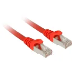 Tinklo kabelis Sharkoon Patch SFTP RJ-45 Cat.7a 10m Raudonas