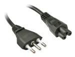 Lindy 2 m, CEI23-16-VII - IEC 320 C5 juodas C5 movos maitinimo laidas