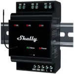 I&scaron;manioji relė Shelly Wave PRO 3 juoda, plastikinis korpusas, 110&ndash;240 V AC, 50&ndash;60 Hz, 0,3 W, 53&times;59&times;96 mm