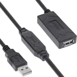 InLine 34614A USB 2.0 aktyvusis ilgiklis, USB-A ki&scaron;tukas/lizdas, 25 m, 480 Mbit/s