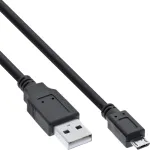 InLine Micro USB 2.0 laidas USB A ki&scaron;tukas / Micro-B ki&scaron;tukas, juodas, 2m