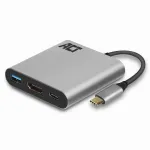 ACT USB-C multiport adapteris 1x HDMI, 1x USB-A, PD praėjimas