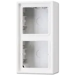Pavir&scaron;inis jungiklio/ki&scaron;tukinio lizdo dangtelis JUNG LS 582 A WW &mdash; baltas, duroplastas, 81&times;47&times;152 mm