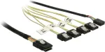 Vidinis Mini SAS į 4&times;SATA laidas DELOCK 1 m &mdash; Mini SAS SFF-8087 į 4&times;SATA 7 kontaktų, juoda/sidabrinė/geltona