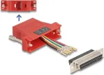 DeLOCK D-Sub 25 pin female to RJ45 female Assembly Kit raudonas VGA RJ-45