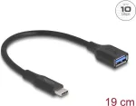 DeLOCK USB adapter USB Type-C (vyri&scaron;kas) į Type-A (moteri&scaron;kas) 10 Gbps 19 cm 60 W